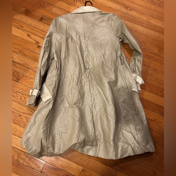 Hutch Colorblock Vegan Leather Trench Coat Sz m - Picture 4 of 4